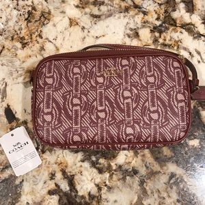 Never Used Coach Burgandy Chain Crossbody Bag